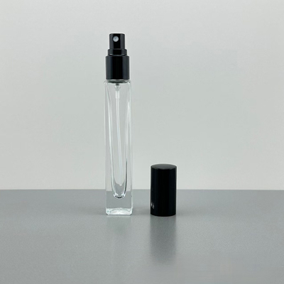 স্প্রেয়ার পাম্প এবং ওভার ক্যাপ সহ কাস্টমাইজড 10ML গ্লাস পারফিউম বোতল