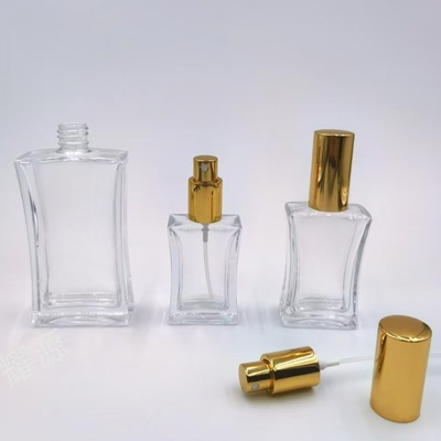 কাস্টমাইজড 20ml 30ml & 50ml গ্লাস বোতল অ্যালুমিনিয়াম স্প্রেয়ার এবং ওভার ক্যাপ সহ
