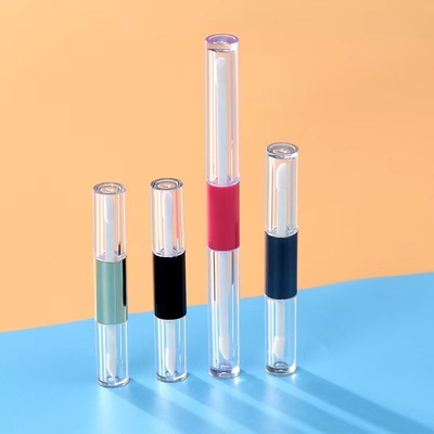 খালি ঠোঁট গ্লস টিউব জন্য কাস্টমাইজড 1ml 1.5ml & 2.5ml ডাবল হেড পাত্রে