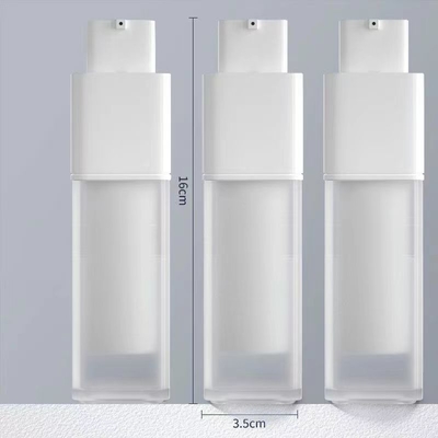 ৩০ মিলি, ৫০ মিলি প্লাস্টিক পিপি বর্গক্ষেত্র এয়ারলেস বোতল পাম্প সহ