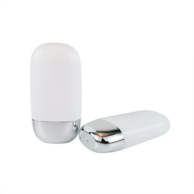 পাইকারি প্লাস্টিকের পিপি সানস্ক্রিন ক্রীম বোতল সিলভার ডাবল শেল ক্যাপ সহ 30g এবং 50g আকারের