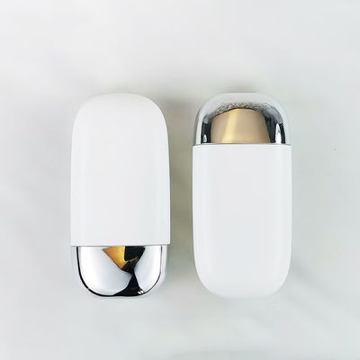 পাইকারি প্লাস্টিকের পিপি সানস্ক্রিন ক্রীম বোতল সিলভার ডাবল শেল ক্যাপ সহ 30g এবং 50g আকারের