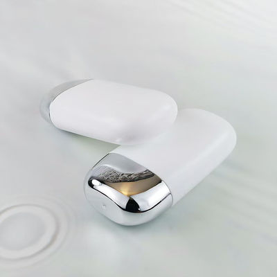 পাইকারি প্লাস্টিকের পিপি সানস্ক্রিন ক্রীম বোতল সিলভার ডাবল শেল ক্যাপ সহ 30g এবং 50g আকারের