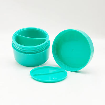 Plastic PP Cream Jar with Double Containers for Cosmetic Face Day & Night Cream 50g+50g