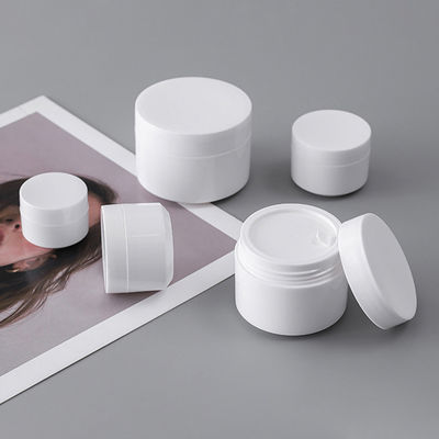 সিল্ক স্ক্রিন প্রিন্টিং সহ 5g 10g 15g 30g 50g ডাবল ওয়াল পিপি প্লাস্টিক রিফিলযোগ্য পার্সোনাল কেয়ার কসমেটিক ক্রিম জার