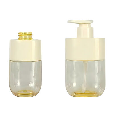 300ml Custom Color Square Shape PET Lotion Bottle With Pump For Hand Washing