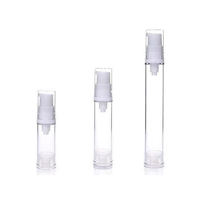 পাইকারি 5ml 10ml 15ml ক্ষমতা AS প্লাস্টিক এয়ারলেস পাম্প বোতল ভ্যাকুয়াম পাম্প সিস্টেম এবং কাস্টমাইজড সিল্কস্ক্রিন প্রিন্ট সহ