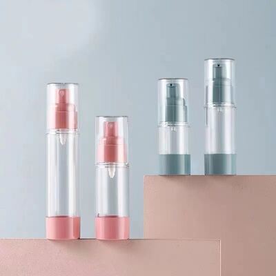 কসমেটিক প্যাকেজিংয়ের জন্য কাস্টমাইজযোগ্য সজ্জা সহ ভ্রমণ-বান্ধব লিকপ্রুফ এয়ারলেস পাম্প বোতল