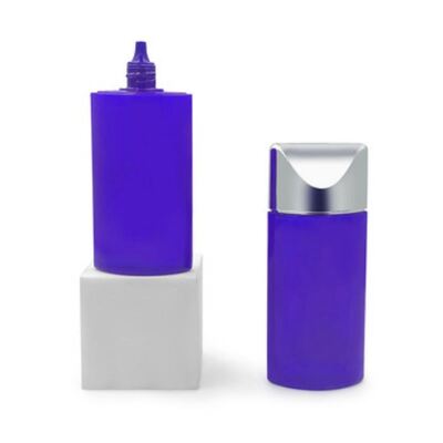 50ml Silver Cap Oval Sunscreen Lotion Bottle - Cosmetic Plastic Container for Skincare and BB Cream