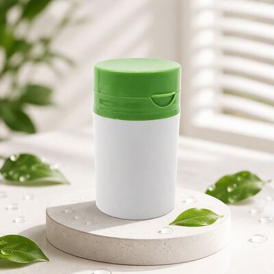 Wholesales 50g Plastic PP Cylinder Airless  Jar with Flip Top Cap