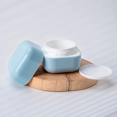 কাস্টম স্কয়ার প্লাস্টিক ক্রিম জার 20g 30g 50g 100g