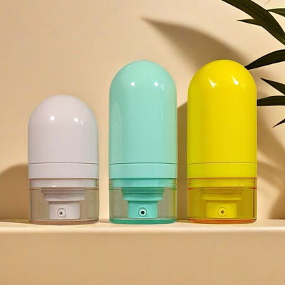 Travel Size Upside Down Airless Pump Bottle with Adjustable Spray Nozzle and Smooth Surface for Personal Care